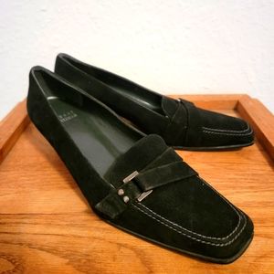 Vintage Stewart Weitzman Black Baby Heeled Loafers